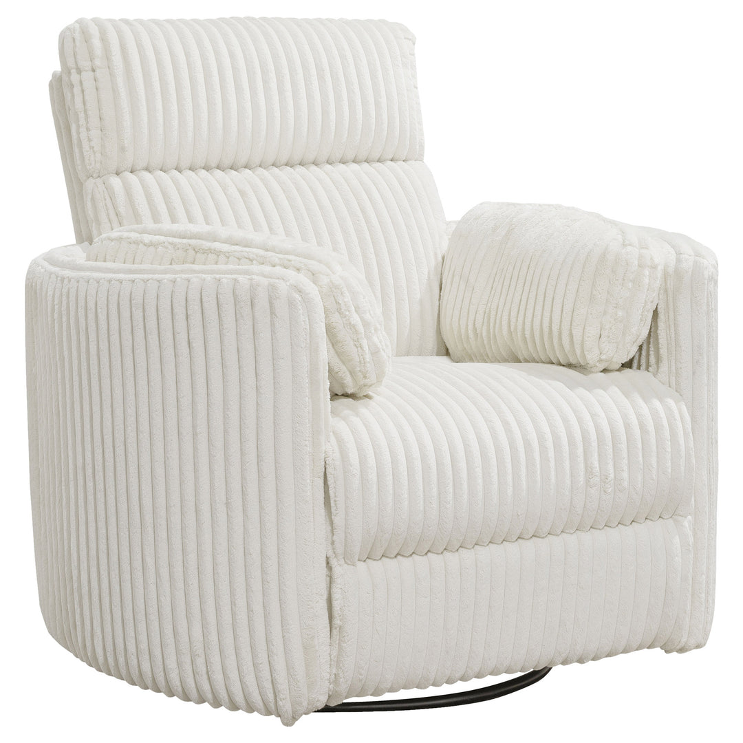 Living Radius - Mega Ivory Swivel Power Glider Recliner