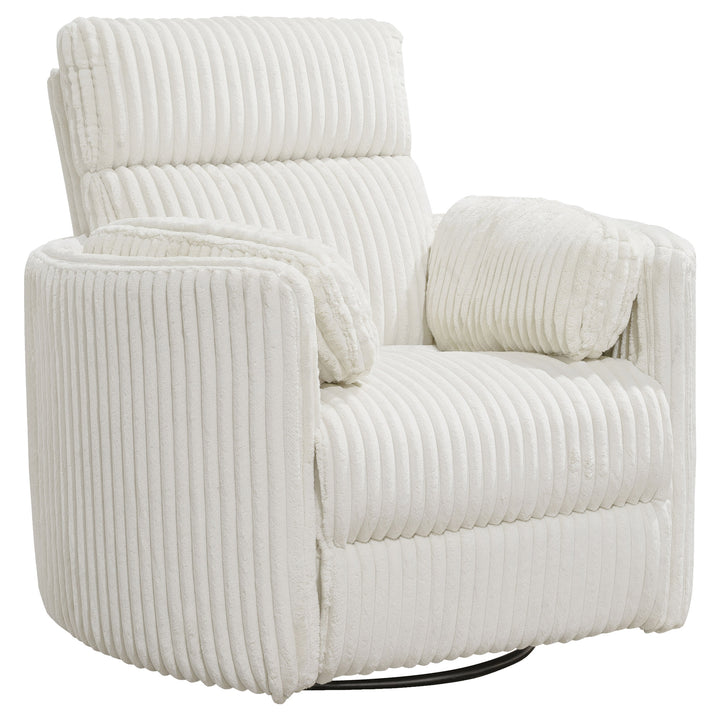 Living Radius - Mega Ivory Swivel Power Glider Recliner