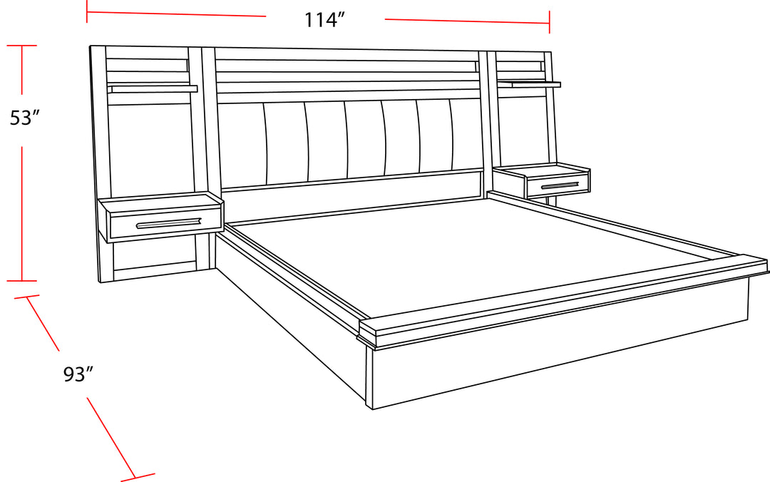 House Pure Modern Bedroom Queen Platform Wall Bed