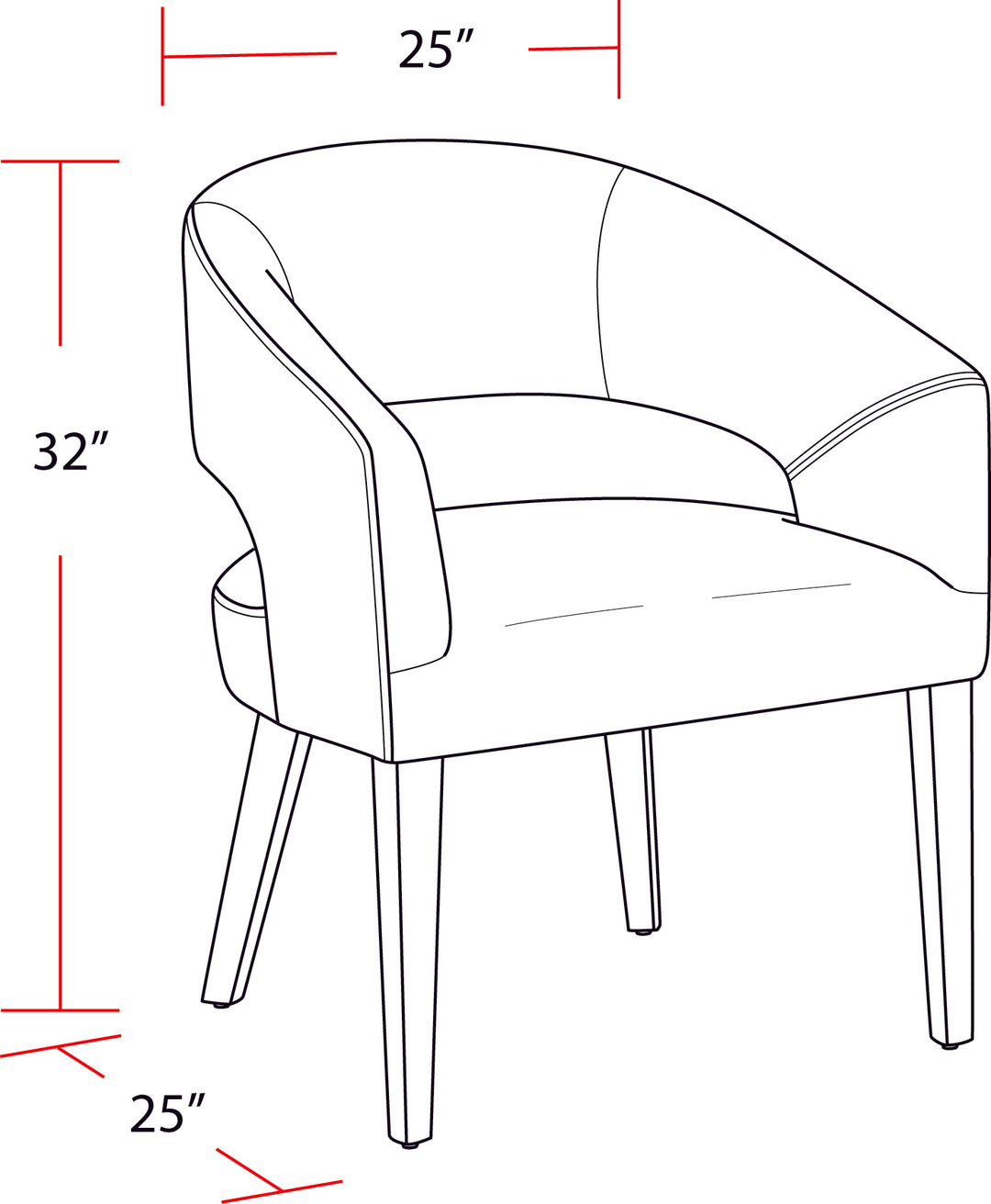 House Pure Modern Dining Barrel Chair (2/CTN Sold in pairs)