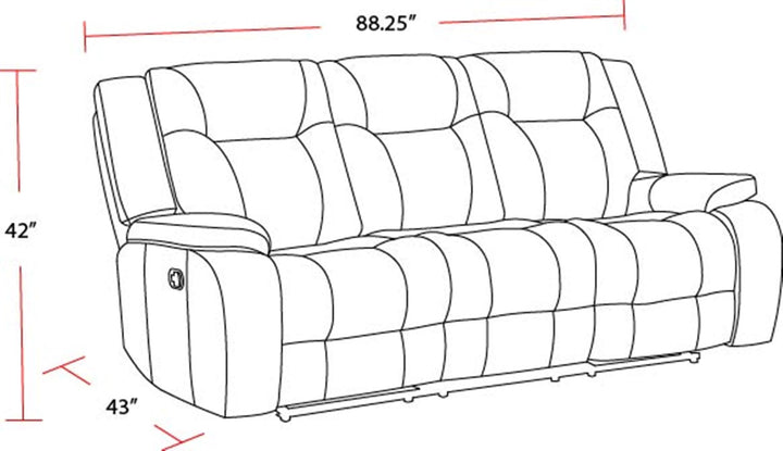 Living Blake - Desert Taupe Reclining Sofa