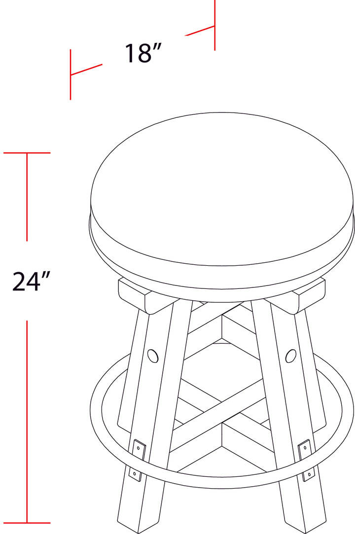 House Lodge Dining Swivel Counter Stool