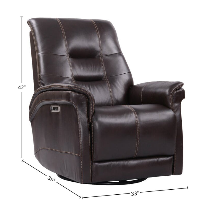 Living Carnegie - Verona Coffee - Powered By Freemotion Cordless Power Swivel Glider Recliner