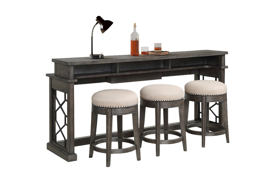 House Sundance - Smokey Grey Everywhere Console with 3 Stools