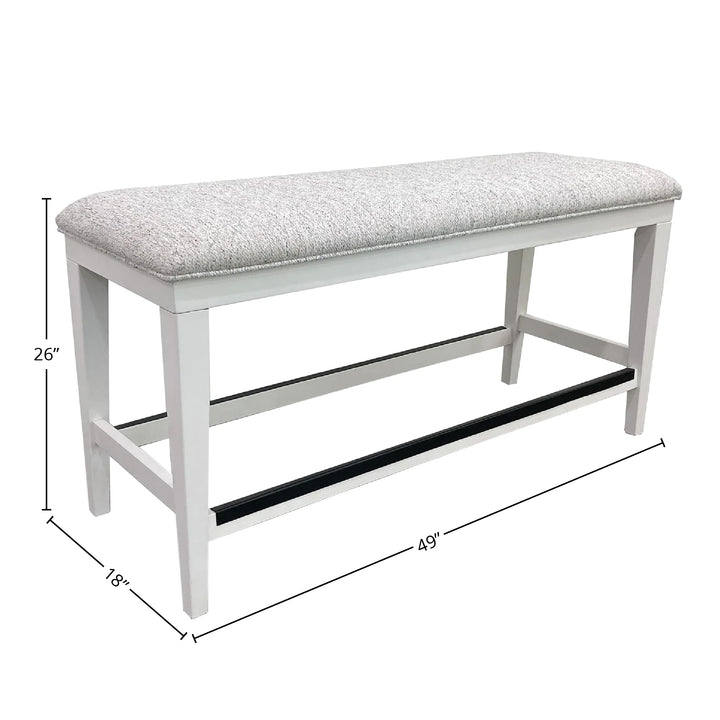 House Americana Modern Dining 49 In. Upholstered Counter Bench