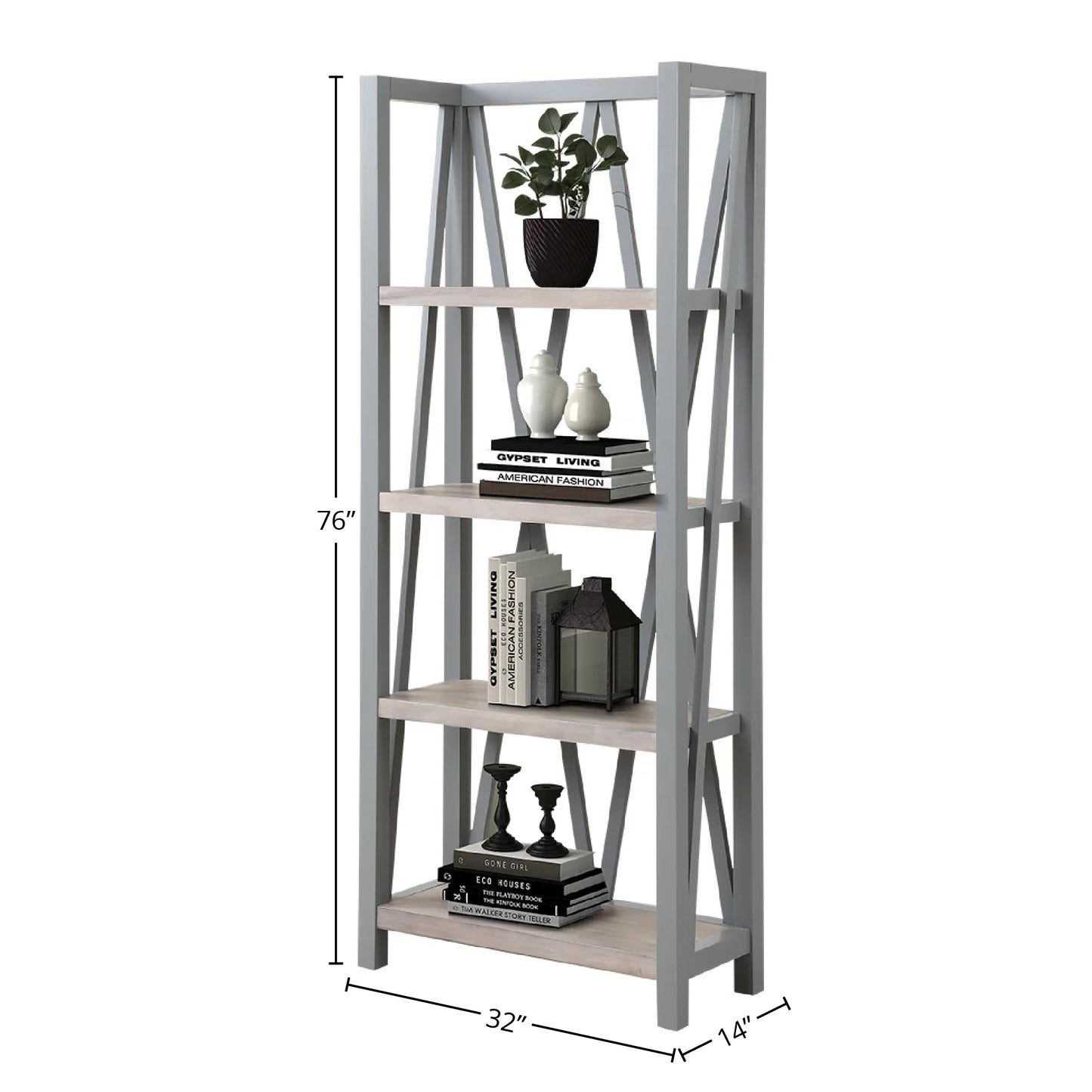 House Americana Modern - Dove Etagere Bookcase