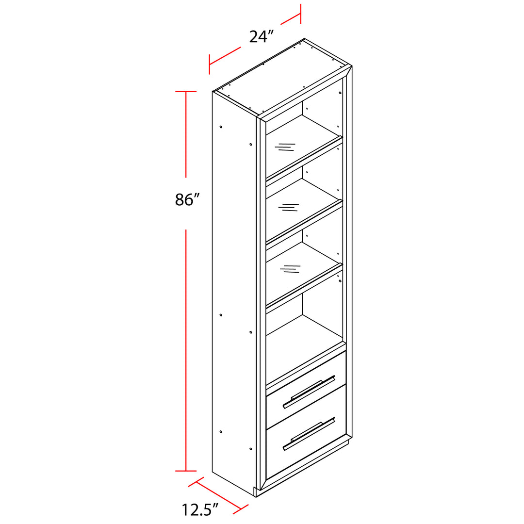 House Pure Modern 24 In. Open Top Bookcase