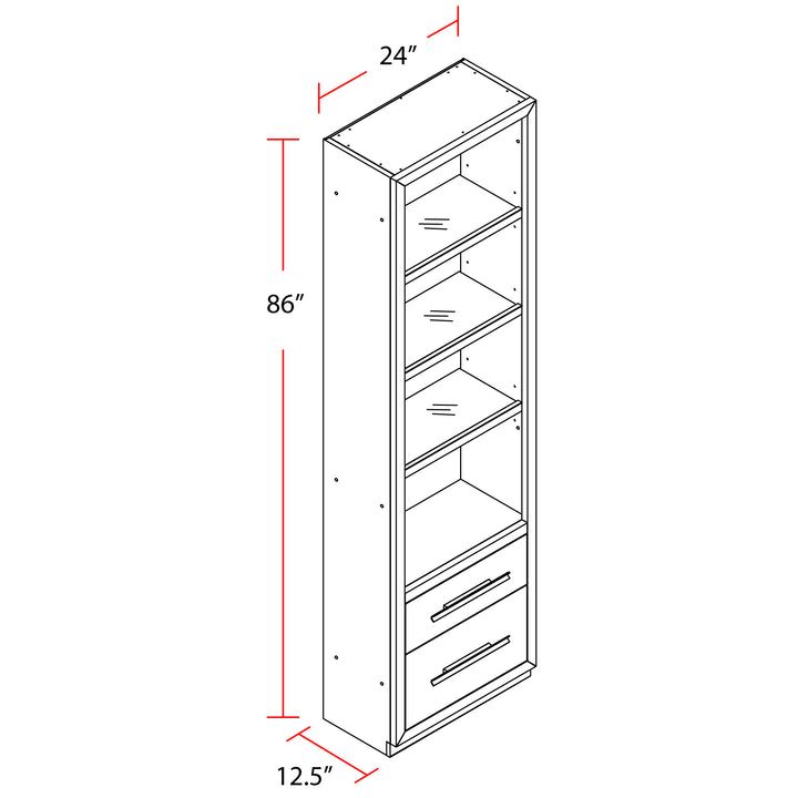 House Pure Modern 24 In. Open Top Bookcase