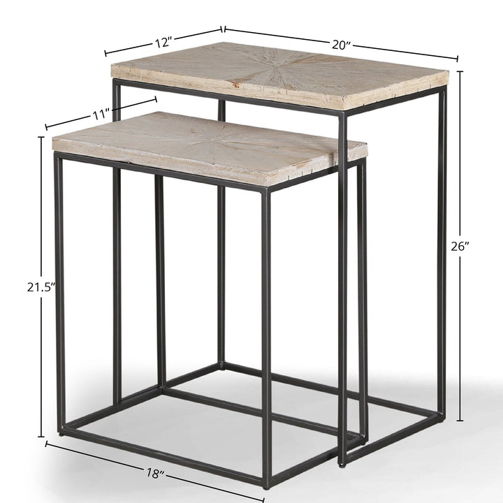 House Crossings Monaco Chairside Nesting Table