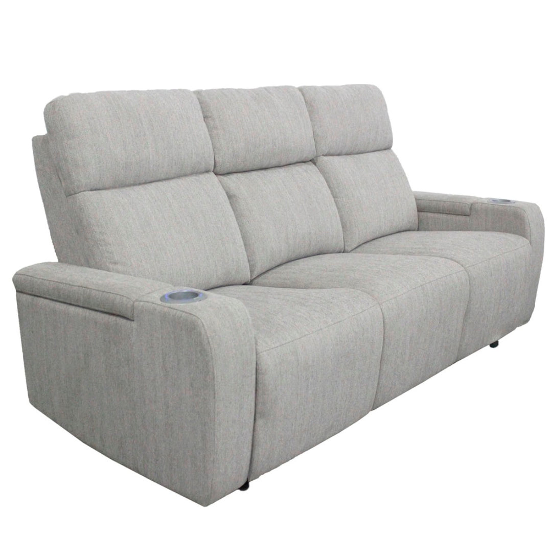 Living Orpheus - Bisque Power Reclining Sofa with Drop Down Console