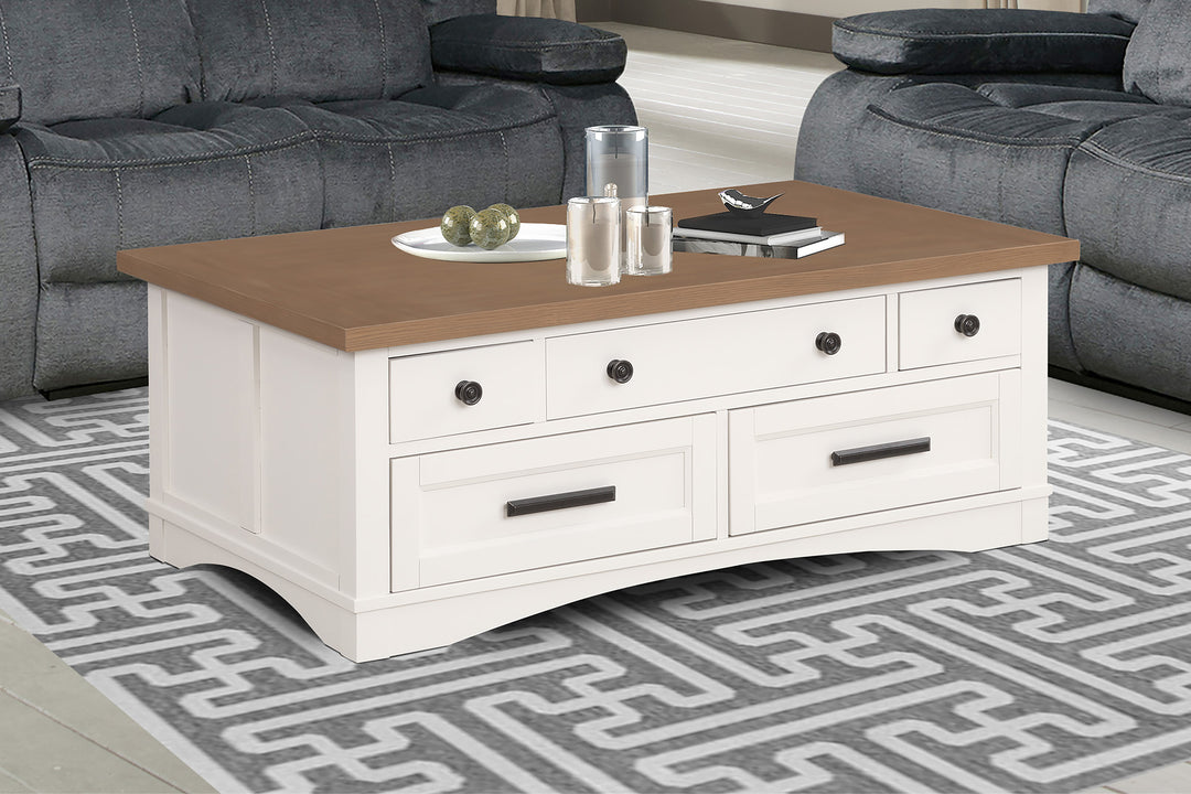 House Americana Modern - Cotton Cocktail Table with Lift Top