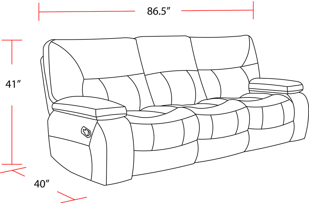 Living Chapman - Polo Triple Reclining Sofa