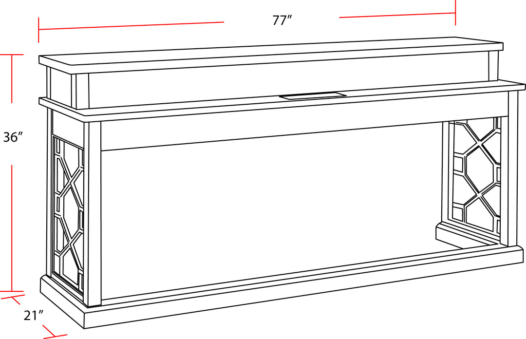 House Sundance - Smokey Grey Everywhere Console with 3 Stools