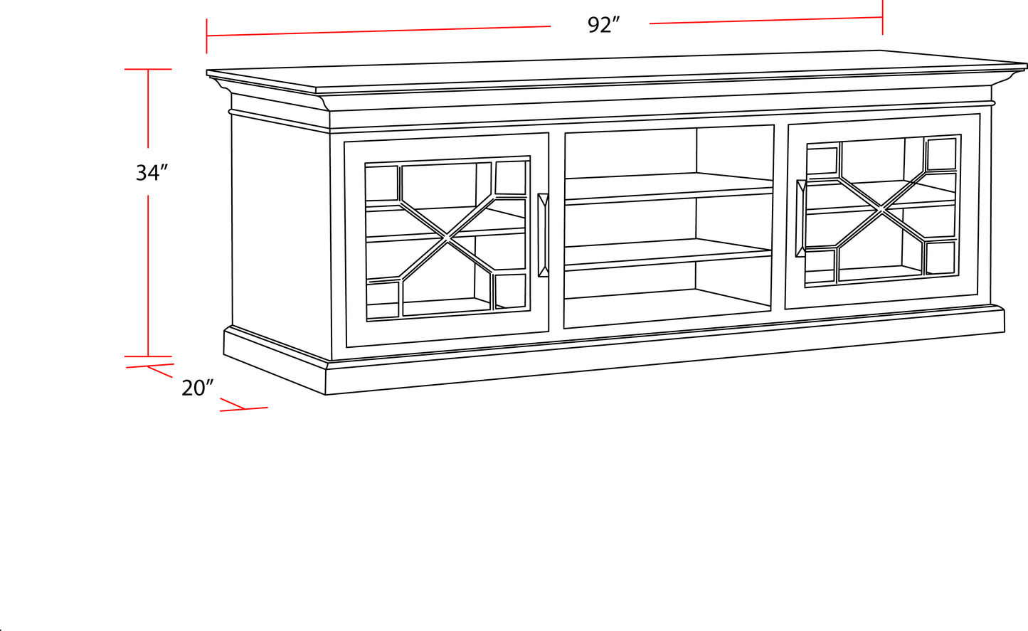 House Sundance - Sandstone 92 In. TV Console