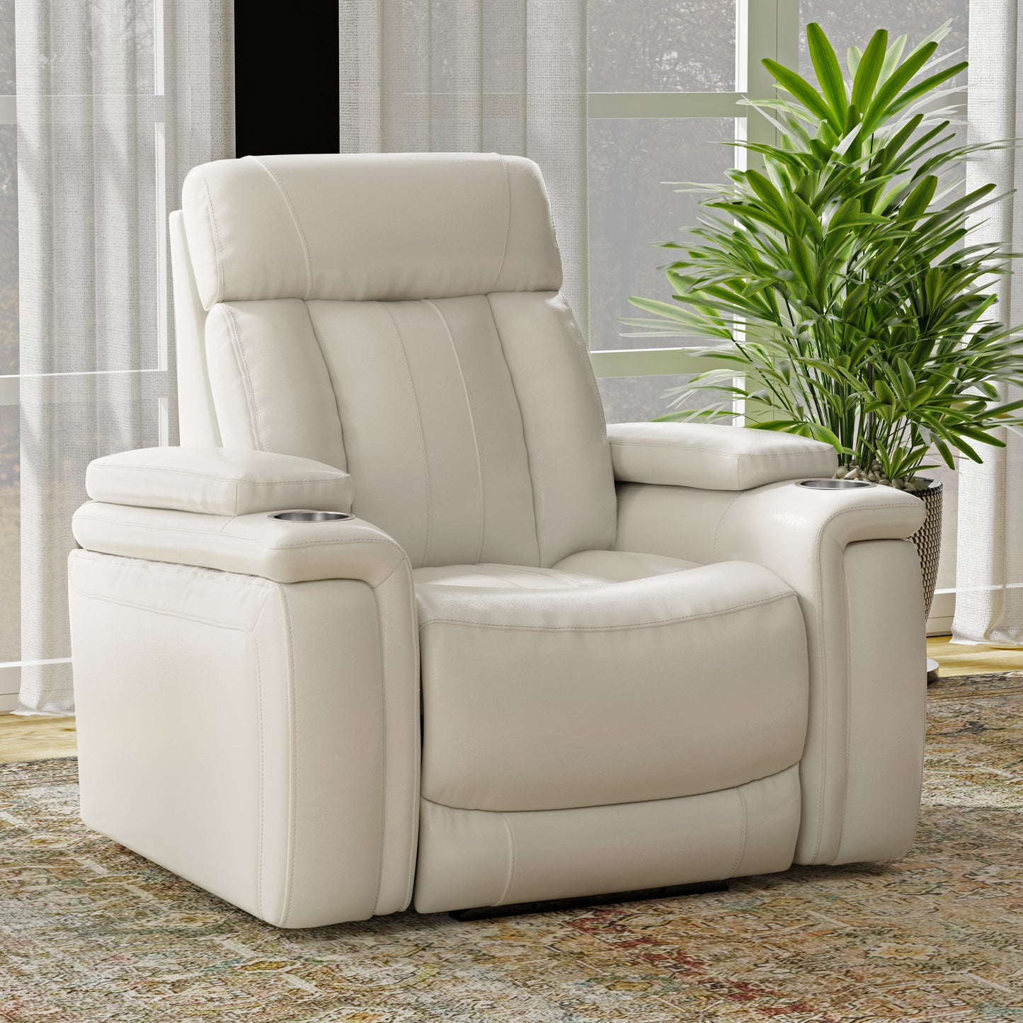 Living Royce - Fantom Ivory Power Recliner