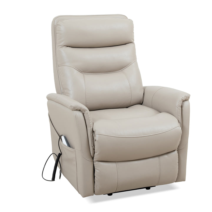 Living Gemini - Softy Ivory Power Lift Recliner with Articulating Headrest