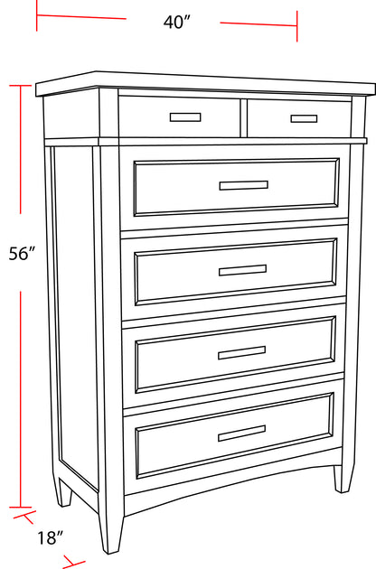 House Americana Modern Bedroom 6 Drawer Chest