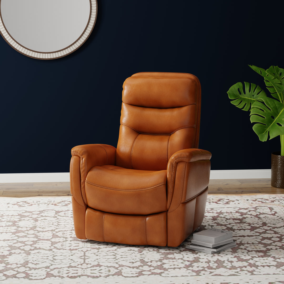 Living Gemini - Butterscotch Swivel Glider Recliner Two Pack