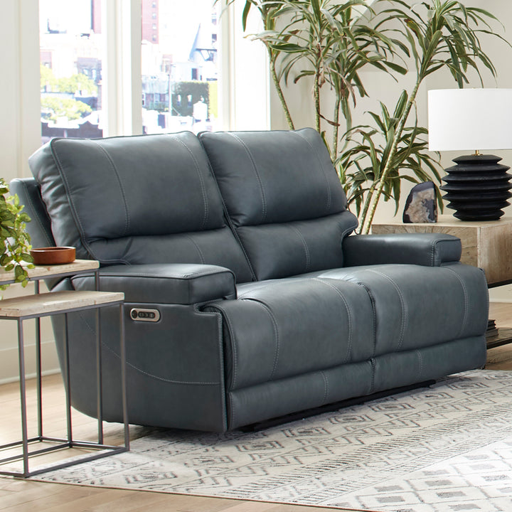 Living Whitman - Verona Azure - Powered By Freemotion Cordless Power Reclining Loveseat