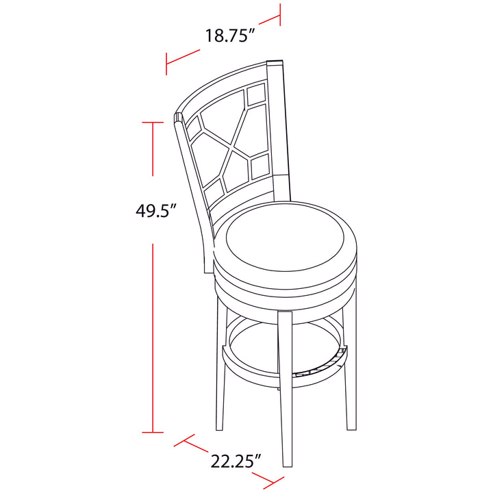 House Sundance Dining - Sandstone Grid Back Swivel Bar Stool