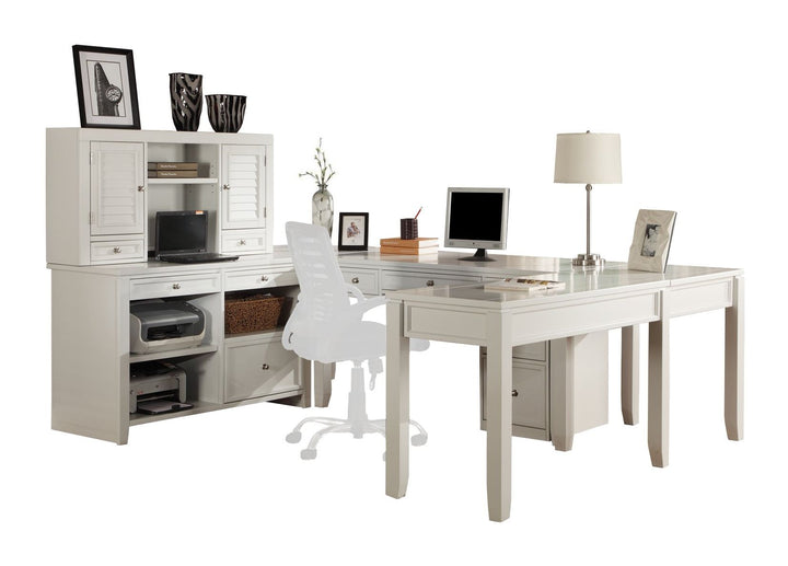 House Boca U Shape Desk with Credenza File and Hutch