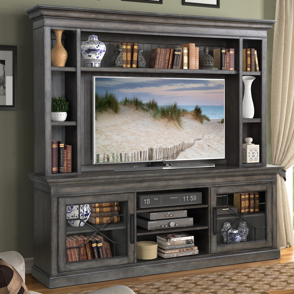 House Sundance - Smokey Grey 92 In. Console with Hutch and Back Panel