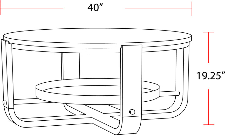 House Escape Cocktail Table Round with Shelf