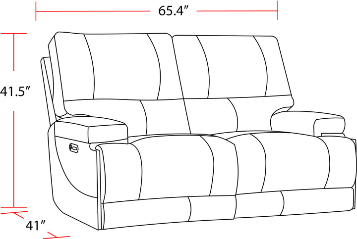 Living Whitman - Verona Coffee - Powered By Freemotion Cordless Power Reclining Loveseat