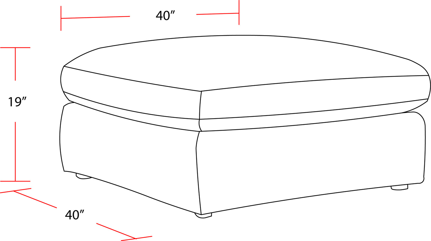 Living Surrender- Burmese Nature Ottoman with Casters