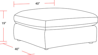 Living Surrender- Burmese Nature Ottoman with Casters