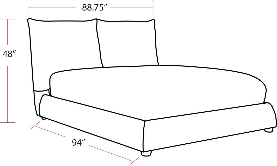 Living Sleep Cumulus - Cozy Charcoal King Bed