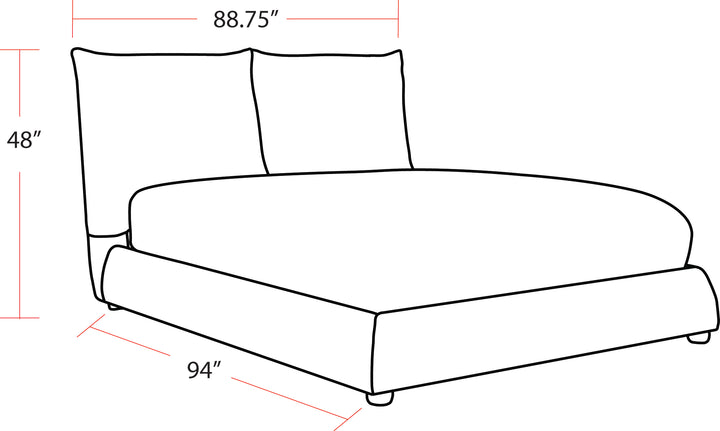 Living Sleep Cumulus - Cozy Charcoal King Bed