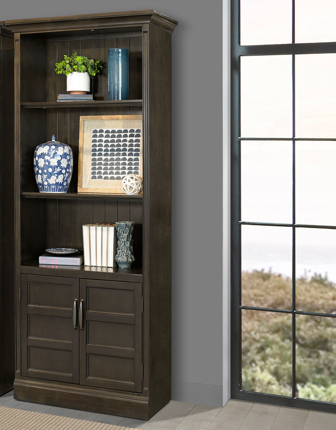 House Shoreham - Medium Roast 35 In. Door Bookcase