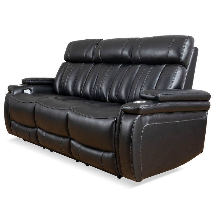 Living Royce - Midnight Power Reclining Sofa with Drop Down Console