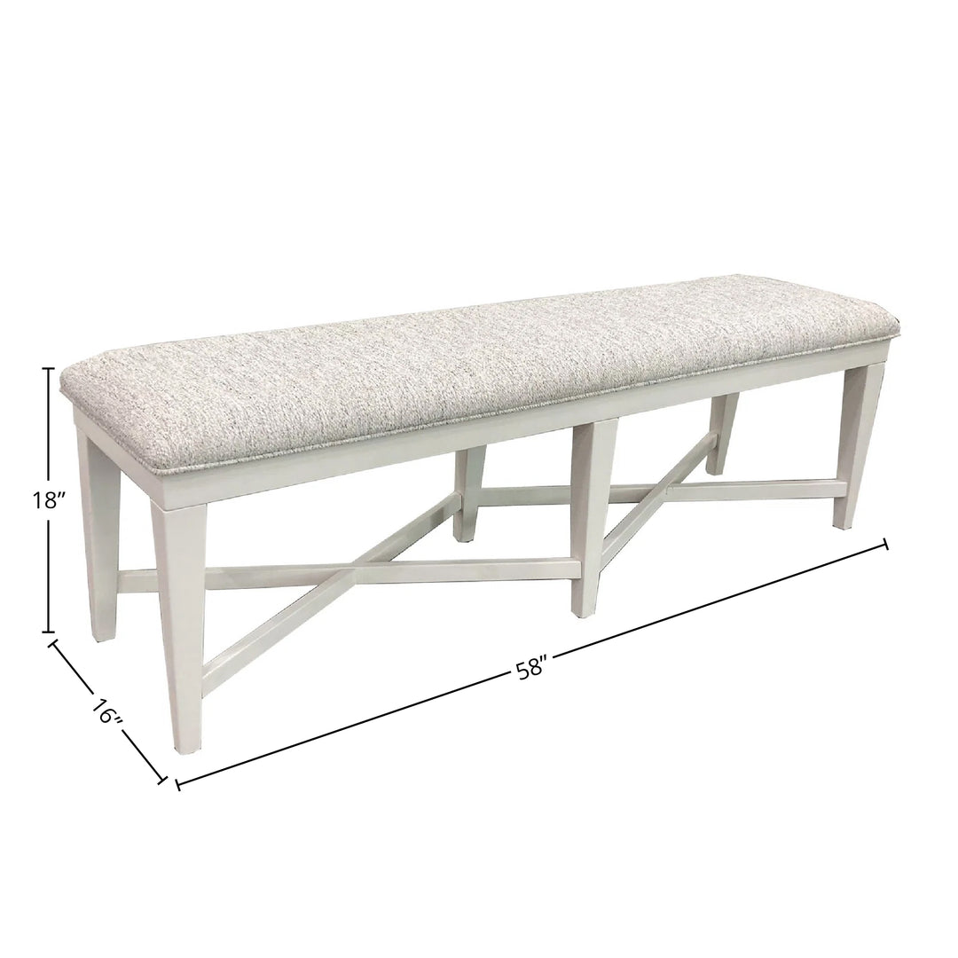 House Americana Modern Dining 58 In. Upholstered Bench