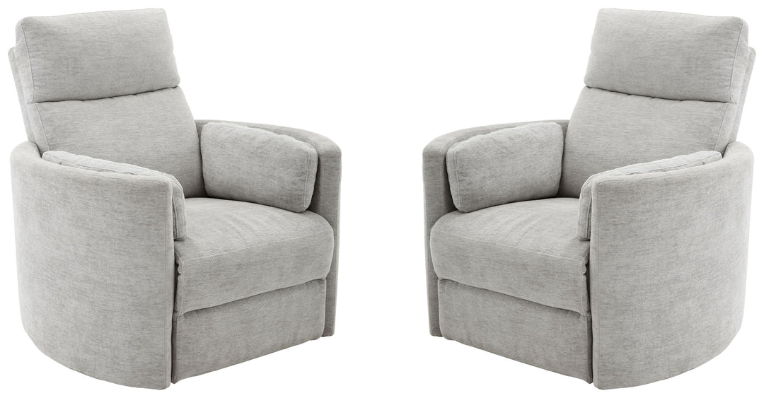 Living Radius - Mineral Power Swivel Glider Recliner Two Pack