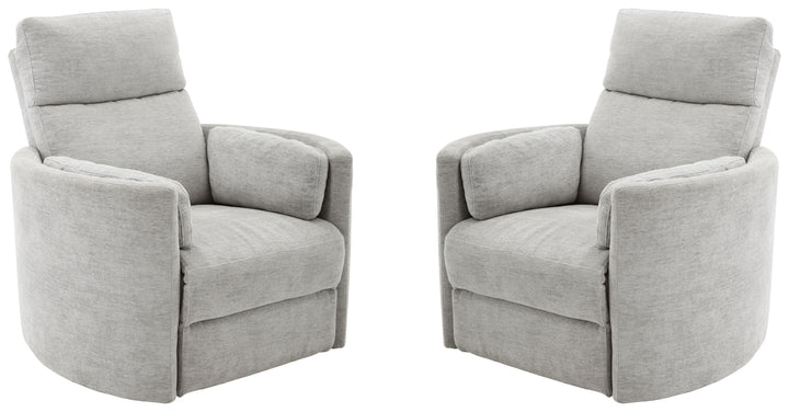 Living Radius - Mineral Power Swivel Glider Recliner Two Pack