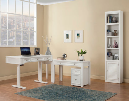 House Boca Power Lift L Shape Desk with File and Bookcase