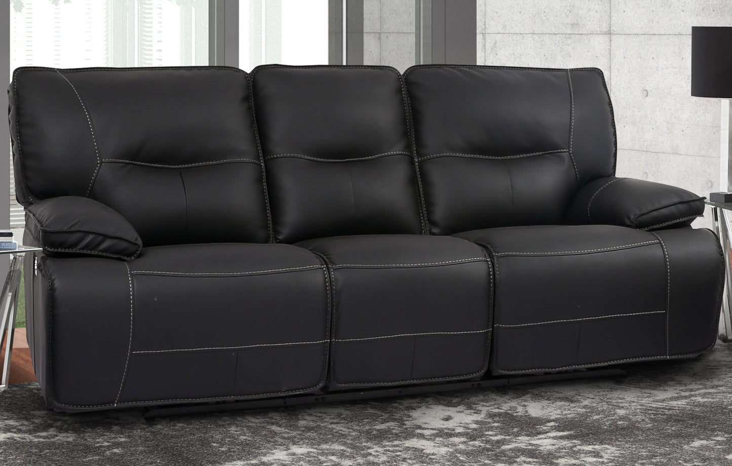 Living Spartacus - Black Power Reclining Sofa