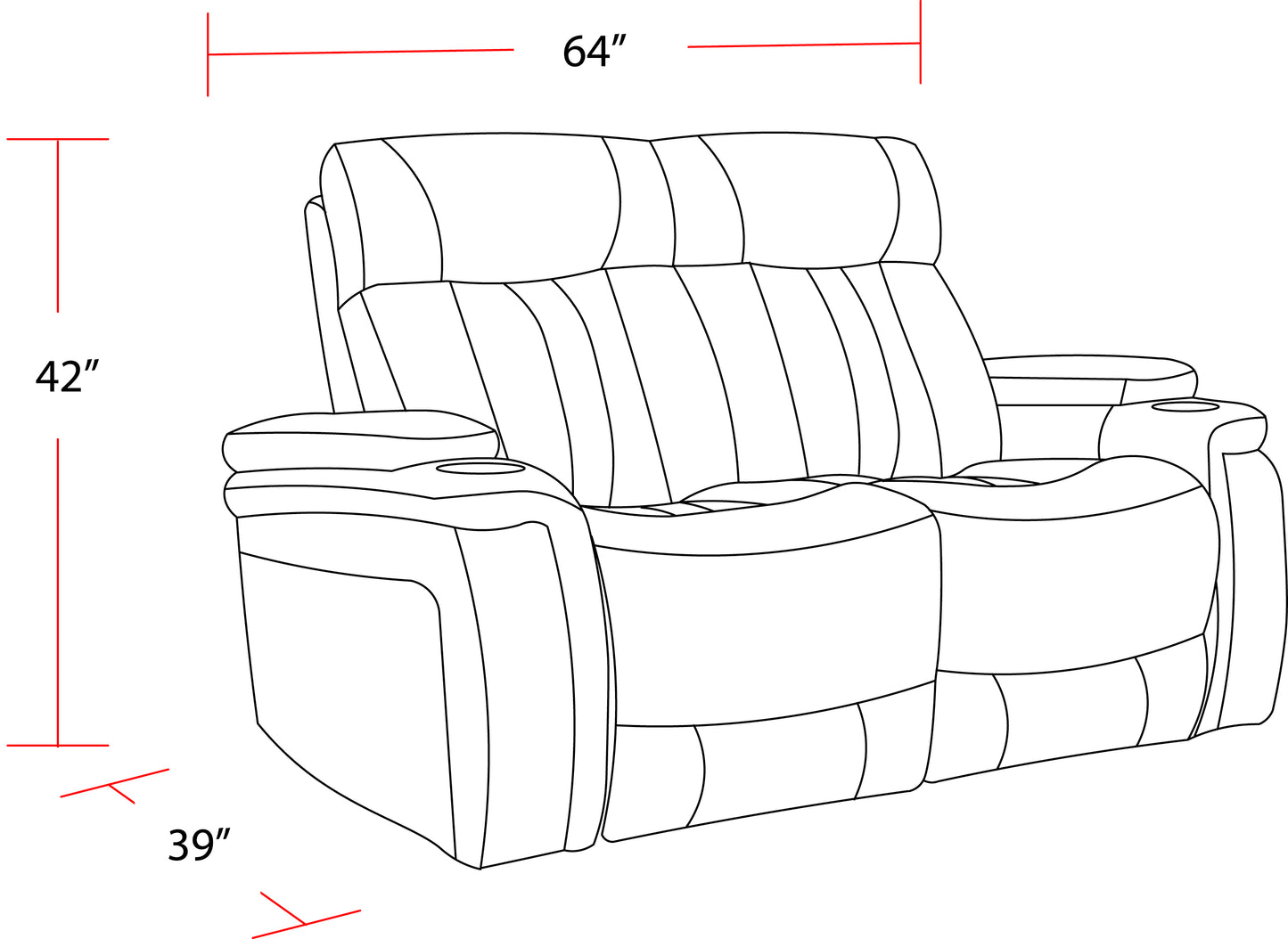 Living Royce - Midnight Power Reclining Loveseat