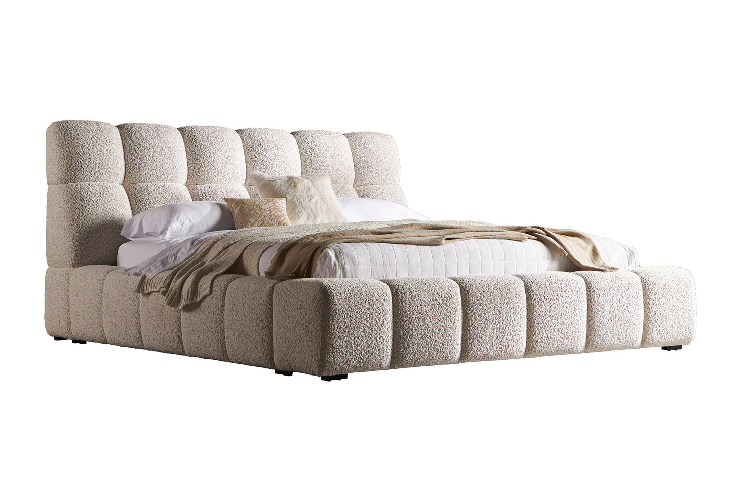 Living Sleep Escape - Fluffy River Rock Queen Upholstered Bed