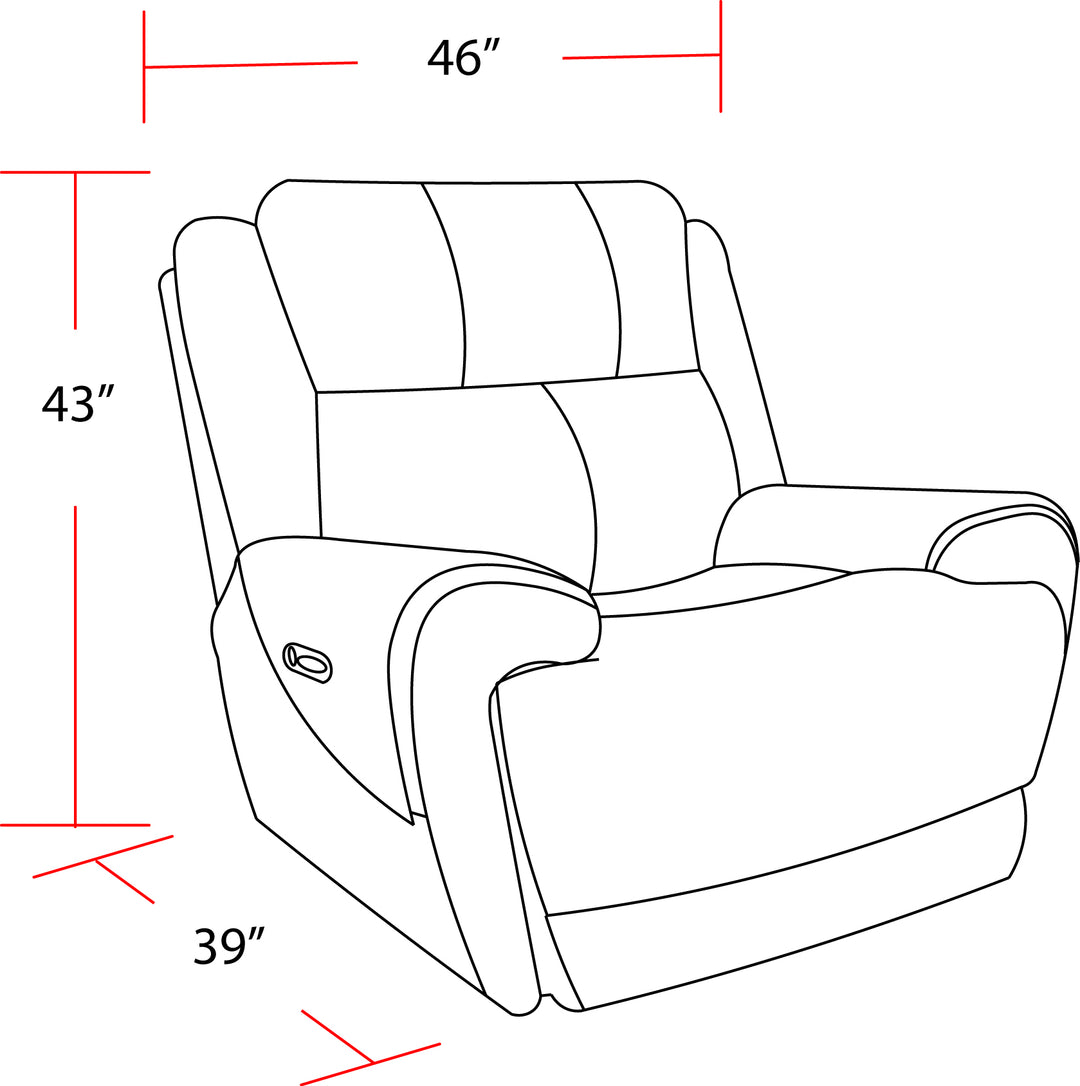 Living Spencer - Tide Graphite Power Recliner