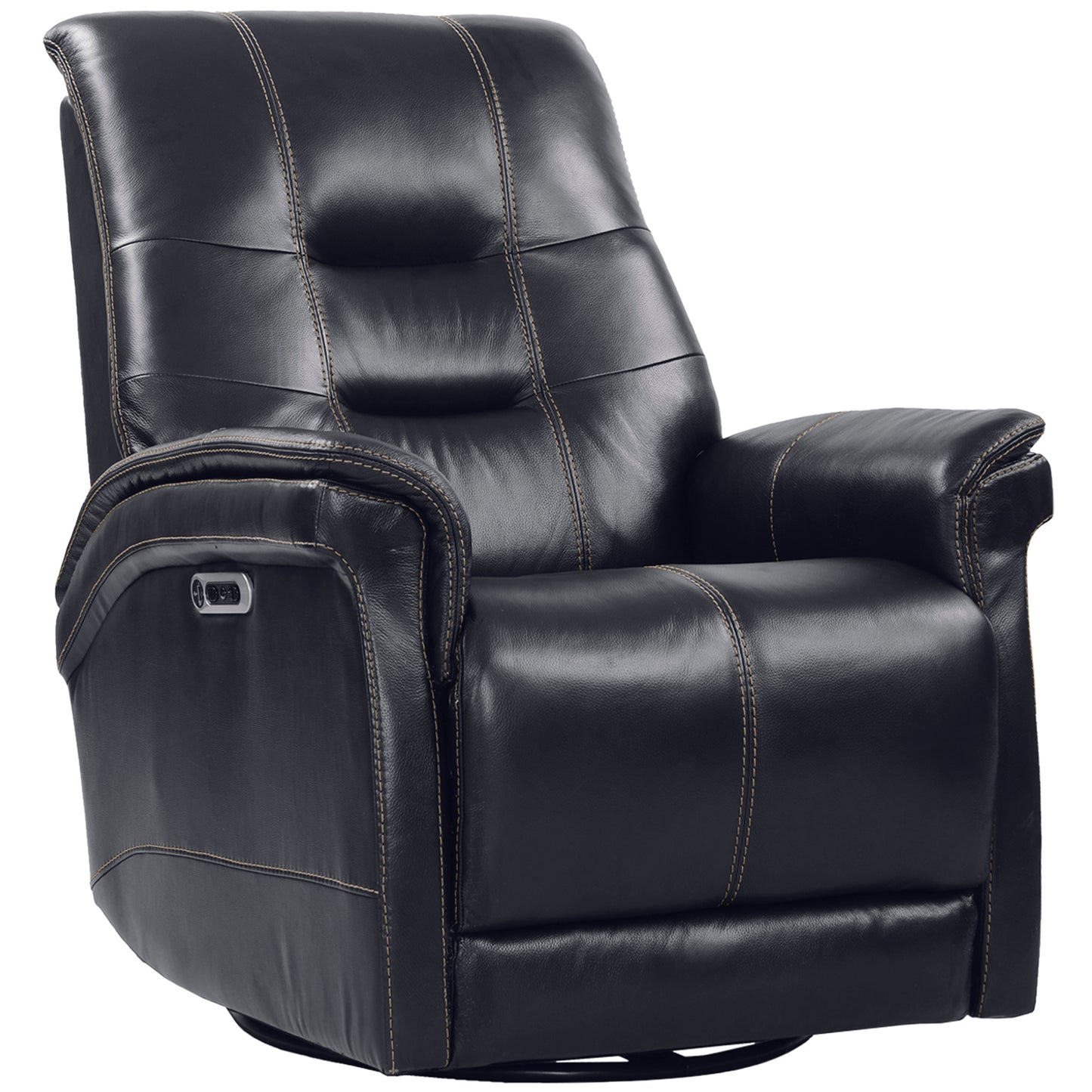 Living Carnegie - Verona Blackberry Cordless Power Swivel Glider Recliner