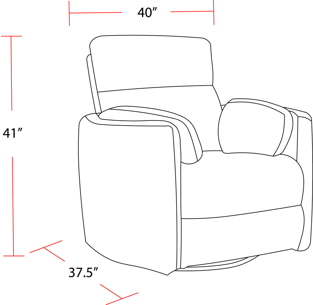 Living Radius - Florence Brown - Powered By Freemotion Cordless Power Swivel Glider Recliner Two Pack