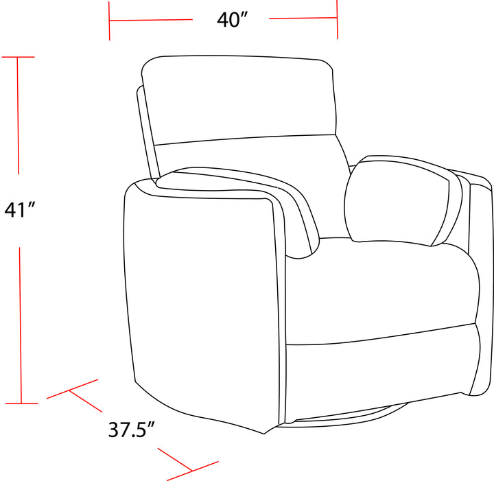 Living Radius - Florence Brown - Powered By Freemotion Cordless Power Swivel Glider Recliner Two Pack