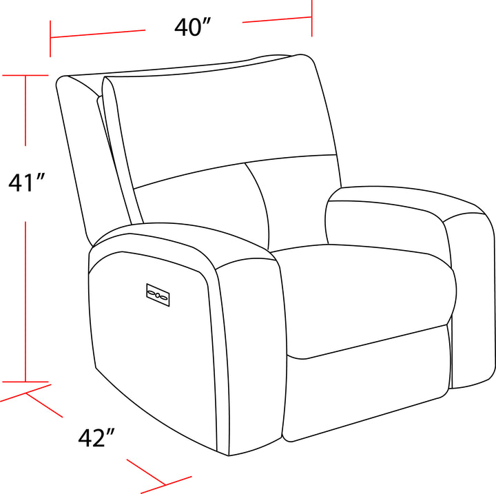 Living Polaris - Bizmark Grey Power Recliner