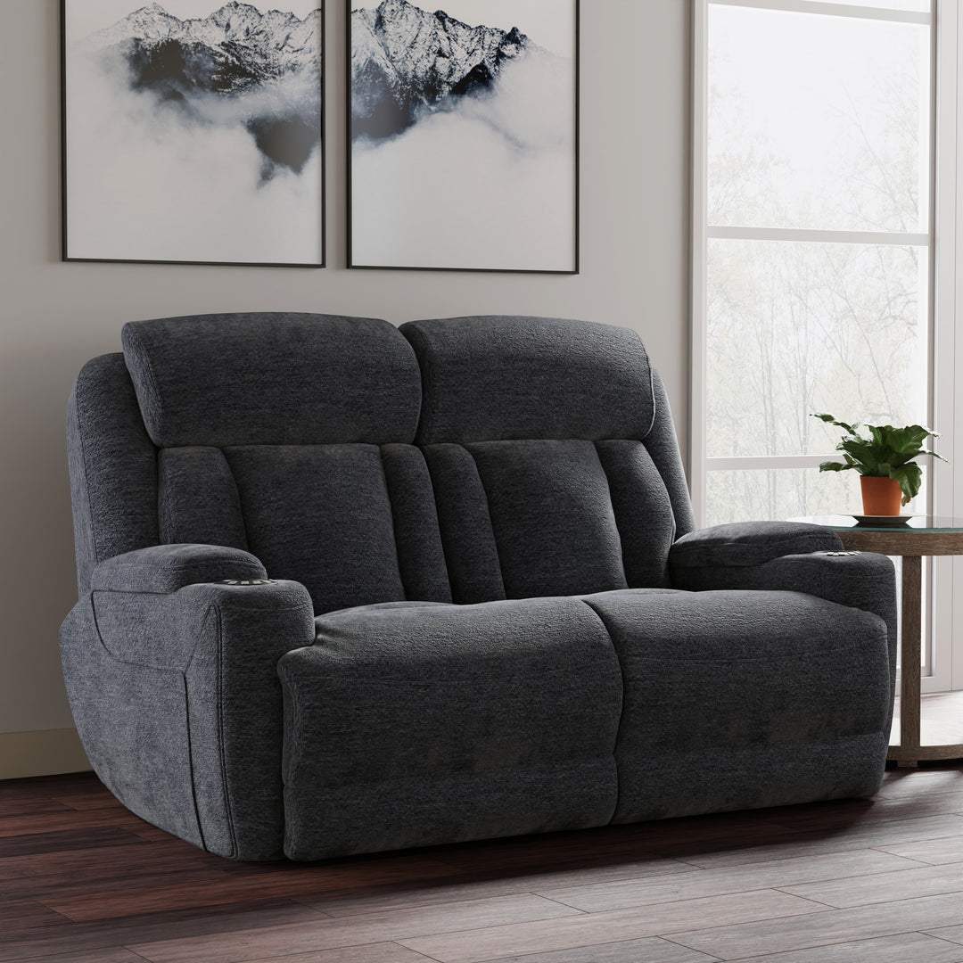 Living Dalton - Lucky Charcoal Power Reclining Loveseat