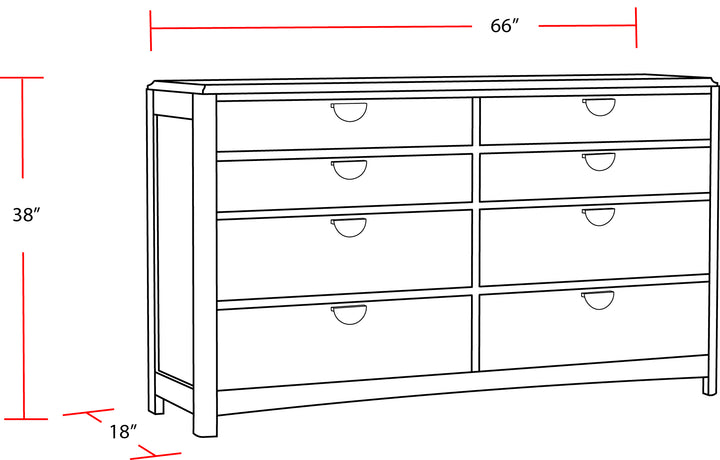 House Escape - Bedroom 8 Drawer Dresser