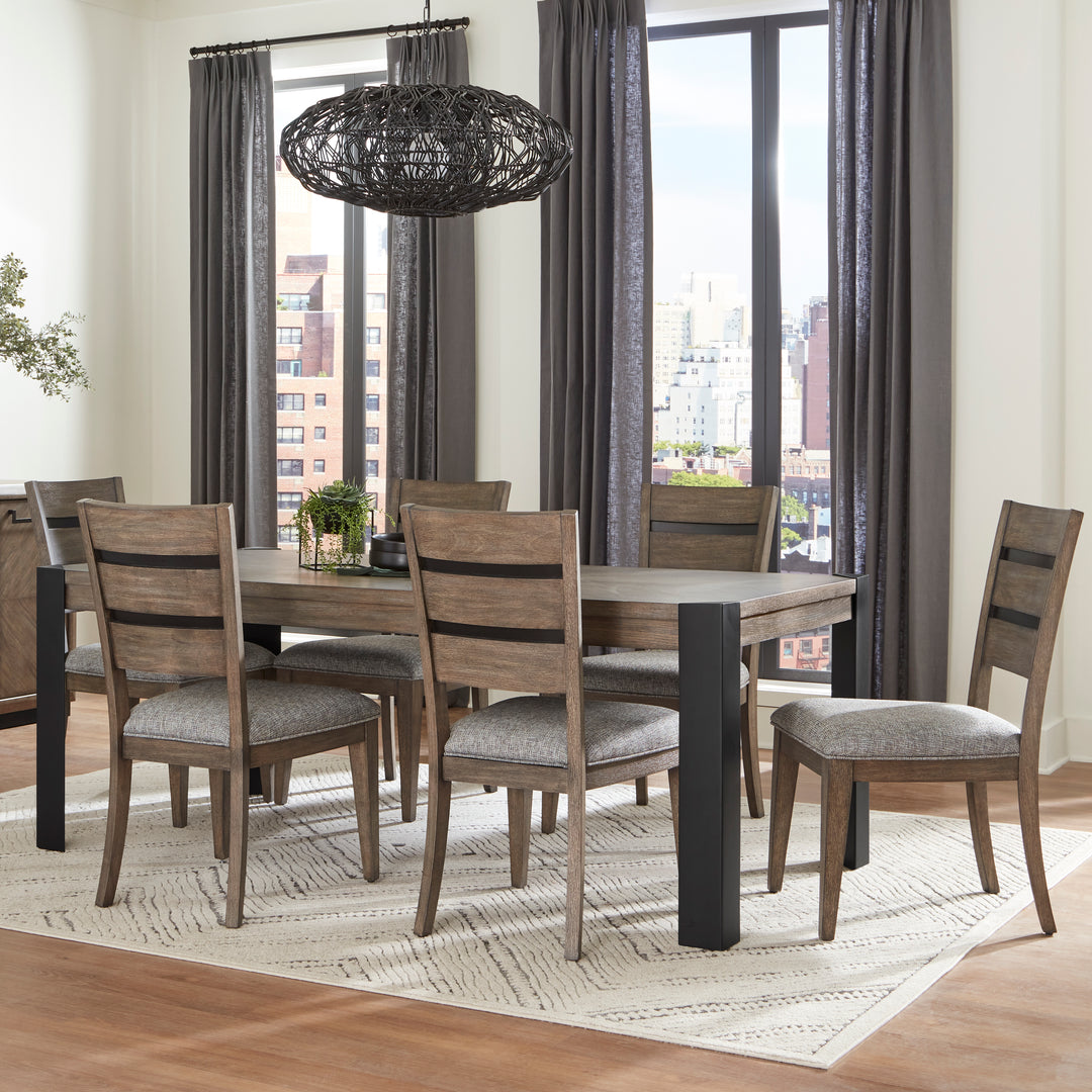 Parker House Cedar Fork - Dining 78 in. with 6 ladderback chairs
