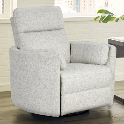 Living Radius - Natural Beauty Quartz Power Swivel Glider Recliner